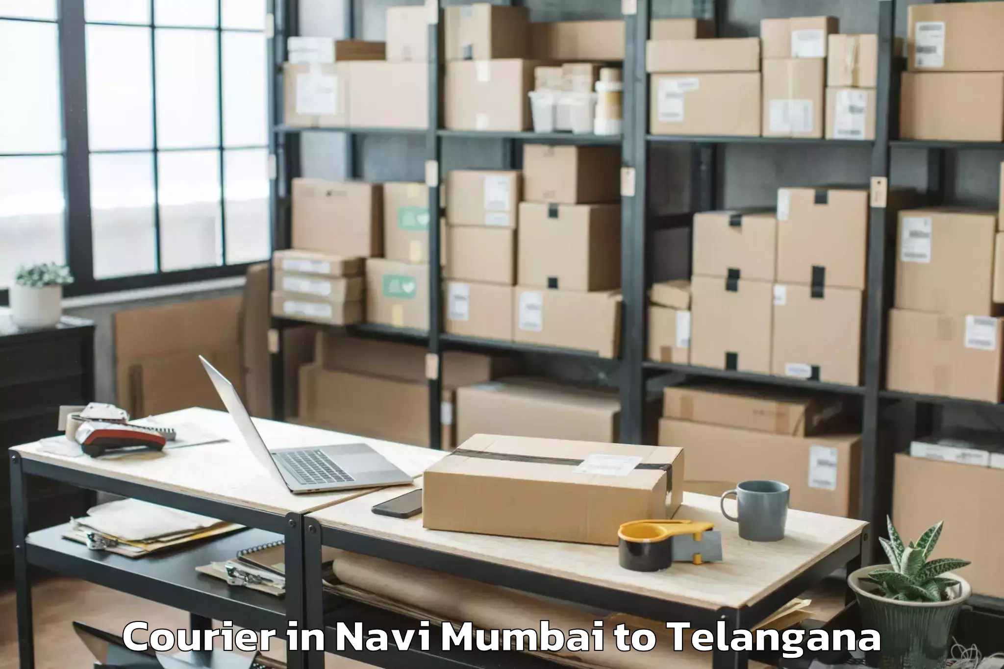 Reliable Navi Mumbai to Uppal Courier